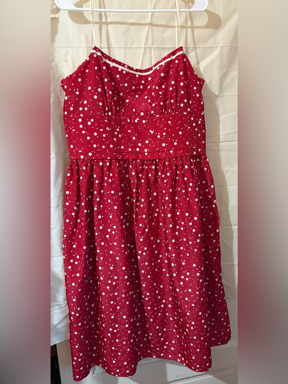 Chadwick’s Size 16 Red White Polka Dot Fit & Flare Retro Dress